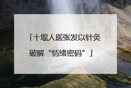十堰人医张发以针灸破解“情绪密码”