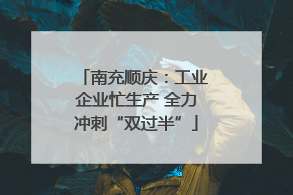 南充顺庆：工业企业忙生产 全力冲刺“双过半”