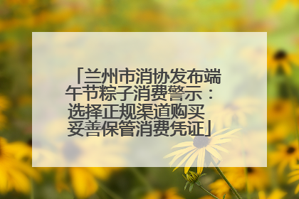 兰州市消协发布端午节粽子消费警示：选择正规渠道购买 妥善保管消费凭证