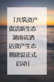 共筑资产盘活新生态 湖南省酒店资产生态圈建设正式启动