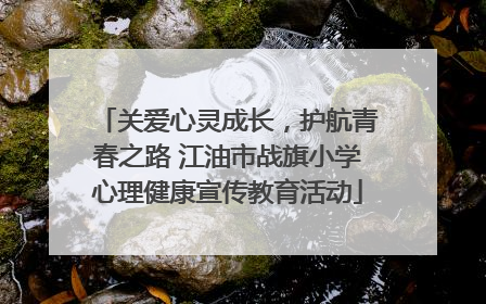 关爱心灵成长，护航青春之路 江油市战旗小学心理健康宣传教育活动
