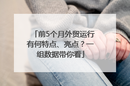 前5个月外贸运行有何特点、亮点？一组数据带你看
