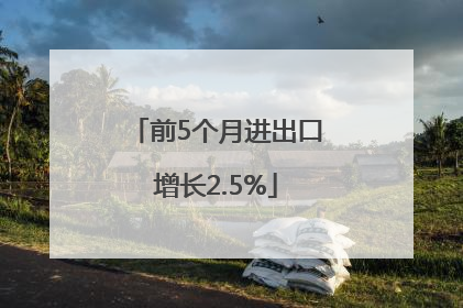 前5个月进出口增长2.5%