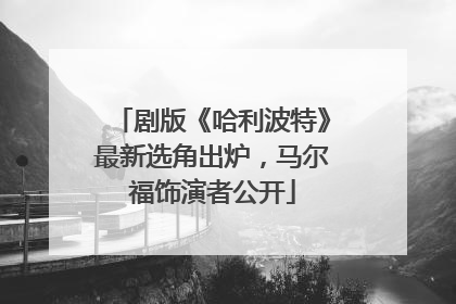 剧版《哈利波特》最新选角出炉，马尔福饰演者公开