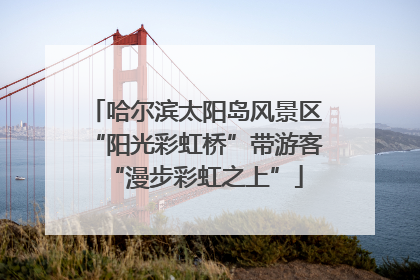 哈尔滨太阳岛风景区“阳光彩虹桥”带游客“漫步彩虹之上”