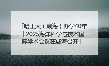 哈工大（威海）办学40年｜2025海洋科学与技术国际学术会议在威海召开