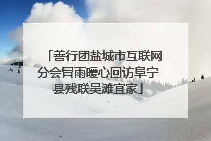 善行团盐城市互联网分会冒雨暖心回访阜宁县残联吴滩宜家