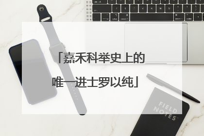嘉禾科举史上的唯一进士罗以纯