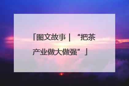 图文故事｜“把茶产业做大做强”