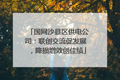 国网沙县区供电公司：联创交流促发展，降损增效创佳绩