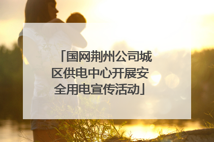 国网荆州公司城区供电中心开展安全用电宣传活动