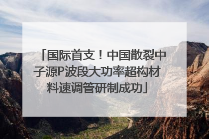 国际首支！中国散裂中子源P波段大功率超构材料速调管研制成功