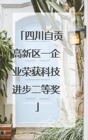 四川自贡高新区一企业荣获科技进步二等奖