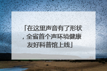 在这里声音有了形状，全省首个声环境健康友好科普馆上线
