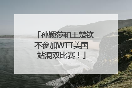 孙颖莎和王楚钦不参加WTT美国站混双比赛！