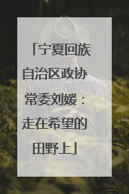 宁夏回族自治区政协常委刘媛：走在希望的田野上