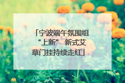 宁波端午氛围组“上新” 新式艾草门挂持续走红