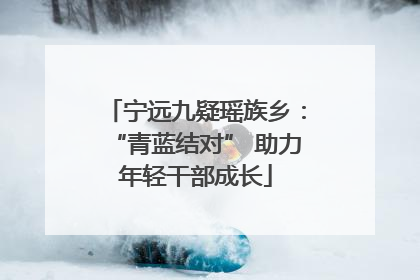 宁远九疑瑶族乡：“青蓝结对” 助力年轻干部成长