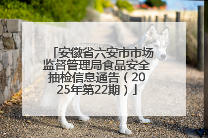 安徽省六安市市场监督管理局食品安全抽检信息通告（2025年第22期）