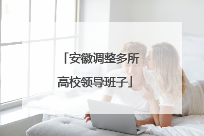 安徽调整多所高校领导班子