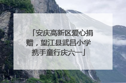 安庆高新区爱心捐赠，望江县武昌小学携手童行庆六一