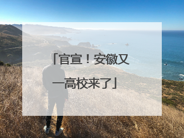 官宣！安徽又一高校来了