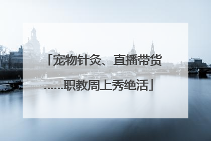 宠物针灸、直播带货……职教周上秀绝活