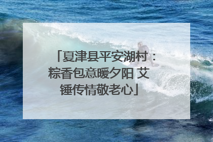 夏津县平安湖村：粽香包意暖夕阳 艾锤传情敬老心