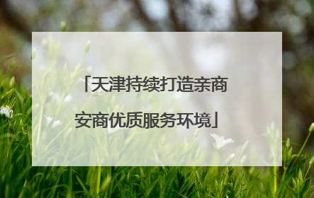 天津持续打造亲商安商优质服务环境