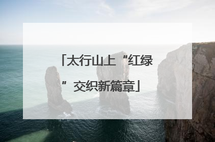 太行山上“红绿”交织新篇章