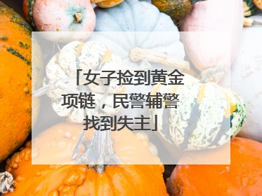 女子捡到黄金项链，民警辅警找到失主