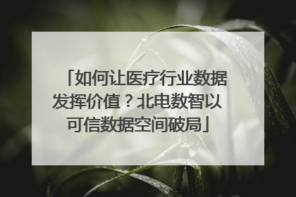 如何让医疗行业数据发挥价值？北电数智以可信数据空间破局