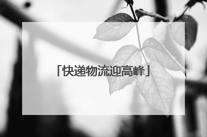 快递物流迎高峰