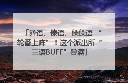 彝语、傣语、傈僳语 “轮番上阵”！这个派出所“三语BUFF”叠满