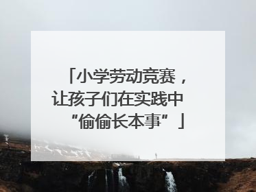 小学劳动竞赛，让孩子们在实践中“偷偷长本事”
