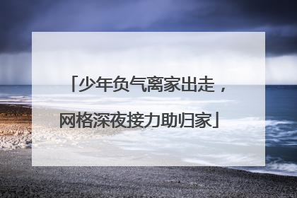 少年负气离家出走，网格深夜接力助归家