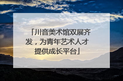川音美术馆双展齐发，为青年艺术人才提供成长平台