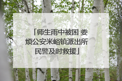 师生雨中被困 娄烦公安米峪镇派出所民警及时救援