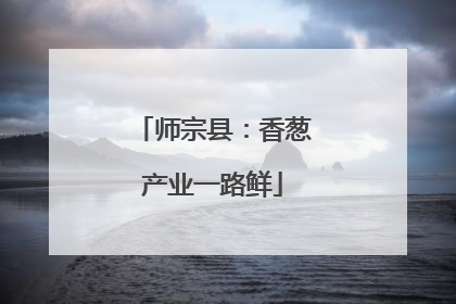 师宗县：香葱产业一路鲜