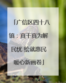 广信区四十八镇：真干真为解民忧 绘就惠民暖心新画卷