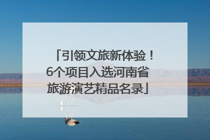 引领文旅新体验！6个项目入选河南省旅游演艺精品名录