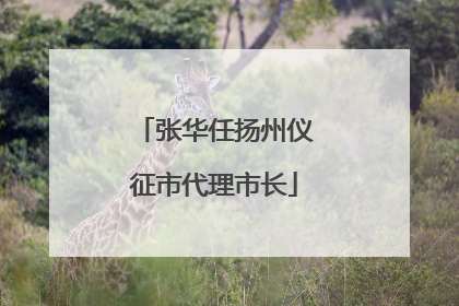 张华任扬州仪征市代理市长