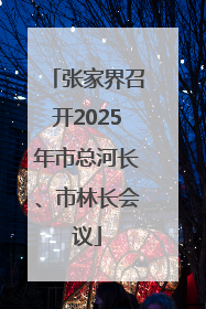 张家界召开2025年市总河长、市林长会议