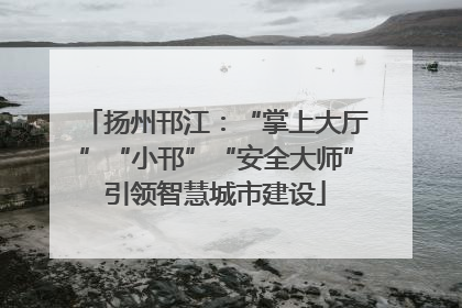 扬州邗江：“掌上大厅”“小邗”“安全大师”引领智慧城市建设