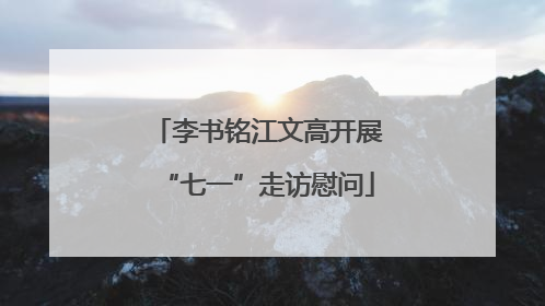 李书铭江文高开展“七一”走访慰问