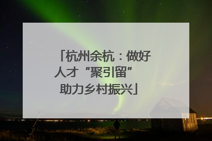 杭州余杭：做好人才“聚引留” 助力乡村振兴