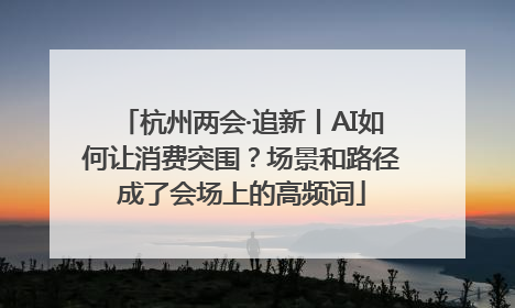 杭州两会·追新丨AI如何让消费突围？场景和路径成了会场上的高频词