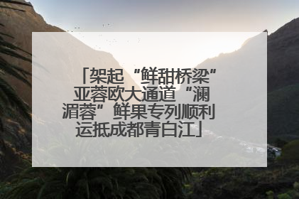 架起“鲜甜桥梁” 亚蓉欧大通道“澜湄蓉”鲜果专列顺利运抵成都青白江