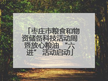 枣庄市粮食和物资储备科技活动周暨放心粮油 “六进” 活动启动