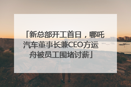 新总部开工首日，哪吒汽车董事长兼CEO方运舟被员工围堵讨薪